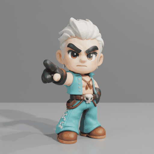 Generated 3D character turntable