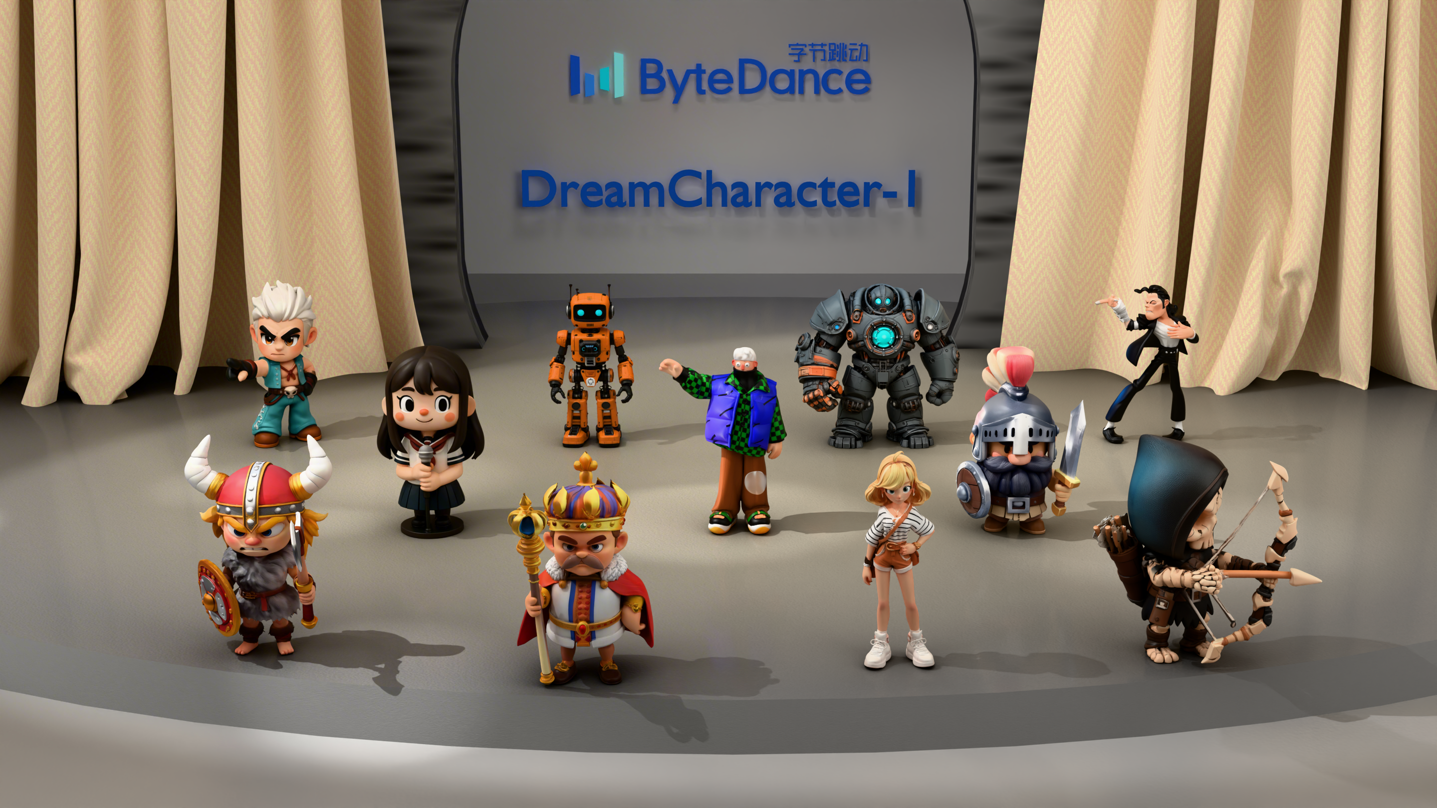 DreamCharacter-1 generated 3D characters gallery